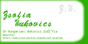 zsofia wukovics business card